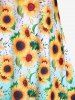 Plus Size & Curve Crisscross Sunflower Print Sundress -  