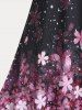 Plus Size & Curve Sakura Flower Crisscross A Line Sundress -  