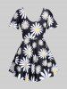 Plus Size & Curve Daisy Printed Surplice Swim Dress Set -  