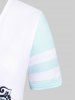Plus Size & Curve Butterfly Stripes Colorblock Short Sleeves Tee -  