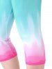 Plus Size & Curve Ombre High Waisted Capri Leggings -  