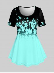 Plus Size & Curve Cottagecore Floral Print Tee -  