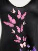 Plus Size & Curve Butterfly Print Tank Top -  