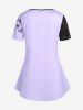 Plus Size & Curve Colorblock Floral Print Tee -  