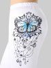 Plus Size & Curve Two Tone Butterfly High Waisted Leggings -  