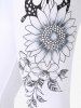 Plus Size & Curve Sunflower Butterfly Print Capri Leggings -  