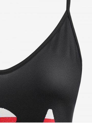 Plus Size & Curve Patriotic American Flag USA Print Tank Top