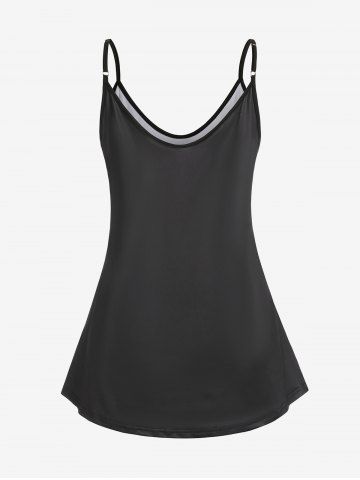 Plus Size & Curve Patriotic American Flag USA Print Tank Top