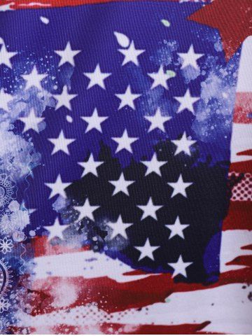 Plus Size & Curve American Flag Paisley Patriotic Tank Top