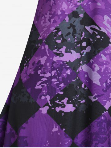 Plus Size & Curve Crisscross Rose Printed Dress