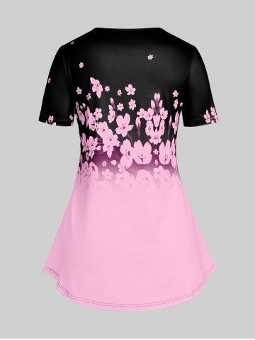 Plus Size & Curve Cottagecore Floral Print Tee
