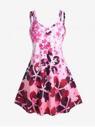 Plus Size & Curve Crisscross Floral Sleeveless Dress -  