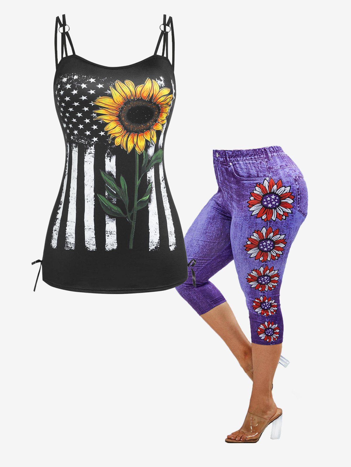 sunflower leggings outfit