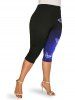 Butterfly Galaxy T-shirt and Leggings Plus Size Summer Outfit -  