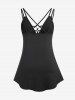 Plus Size & Curve Strappy Crisscross Flowy Tank Top -  