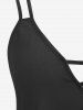 Plus Size & Curve Strappy Crisscross Flowy Tank Top -  
