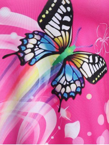 Plus Size & Curve Butterfly Floral Tank Top