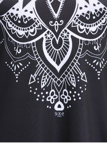 Plus Size & Curve Printed Crisscross Knee Length Dress