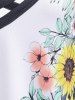 Plus Size & Curve Sunflower Floral Crisscross Sleeveless Dress -  