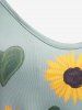 Plus Size & Curve Sunflower Tank Top -  