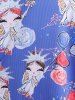 Plus Size & Curve Cartoon Pattern Heart Tank Top -  