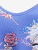 Plus Size & Curve Cartoon Pattern Heart Tank Top -  
