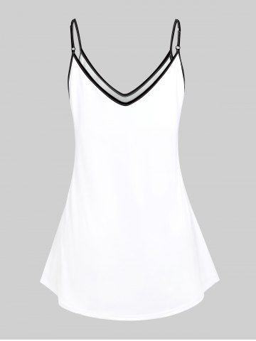 Plus Size & Curve Skulls Print Tank Top