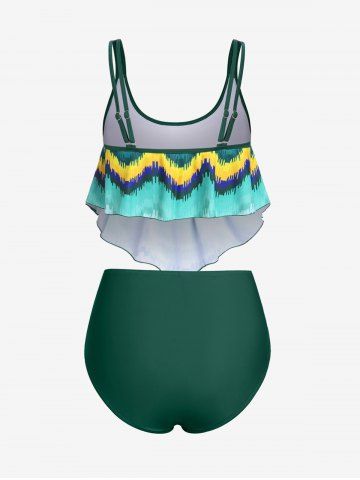 thumbnail image 2 of ROSE GAL Plus Size Polka Dot Tankini Swimsuit - Crisscross Back & Boyshort Bottom Set 2 of 10