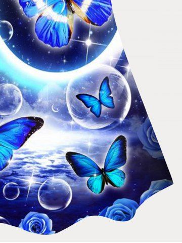 Plus Size & Curve Butterfly Galaxy Tank Top