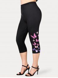 Plus Size & Curve Butterfly High Rise Leggings -  