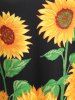 Plus Size & Curve Sunflower Print Crisscross Sundress -  