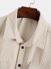 Front Pockets Design Corduroy Short Sleeves Shirt -  