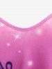 Plus Size & Curve Ombre Color Floral Print Flowy Tank Top -  