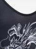 Plus Size & Curve Chinoiserie Dragon Print Oriental Tank Top -  