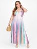 Plus Size Full Print Bohemian Maxi Dress -  