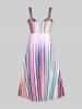 Plus Size Full Print Bohemian Maxi Dress -  