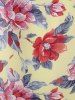 Cold Shoulder Ruffled Floral Print High Low Plus Size & Curve Midi Cottagecore Dress -  