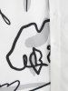 Graffiti Rose Printed Short Sleeves Shirt -  