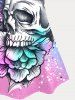 Plus Size & Curve Skull Floral Ombre Tank Top -  