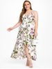 Plus Size & Curve Cottagecore Floral Flounce High Low Maxi Dress -  