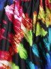 Tie Dye Double Up Strappy Backless Plus Size & Curve Tankini Swimsuit -  