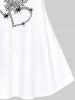 Plus Size & Curve Heart Print Two Tone Tank Top -  