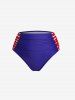 Plus Size & Curve American Flag Padded Overlay Patriotic Tankini Swimsuit -  