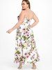 Plus Size & Curve Cottagecore Floral Flounce High Low Maxi Dress -  
