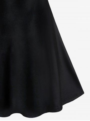 Plus Size & Curve Crisscross Solid A Line Sleeveless Dress