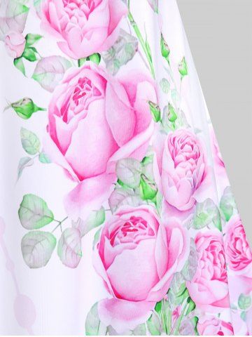 Plus Size & Curve Cottagecore Crisscross Floral Print Sundress