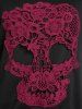 Plus Size & Curve Skew Neck Skull Lace Gothic Tee and Ruched Blouson Tank Top Set -  