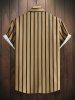 Men's Button Up Vertical Striped Short Sleeve Casual Summer Beach Shirt -  