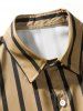 Men's Button Up Vertical Striped Short Sleeve Casual Summer Beach Shirt -  