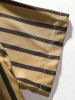 Men's Button Up Vertical Striped Short Sleeve Casual Summer Beach Shirt -  